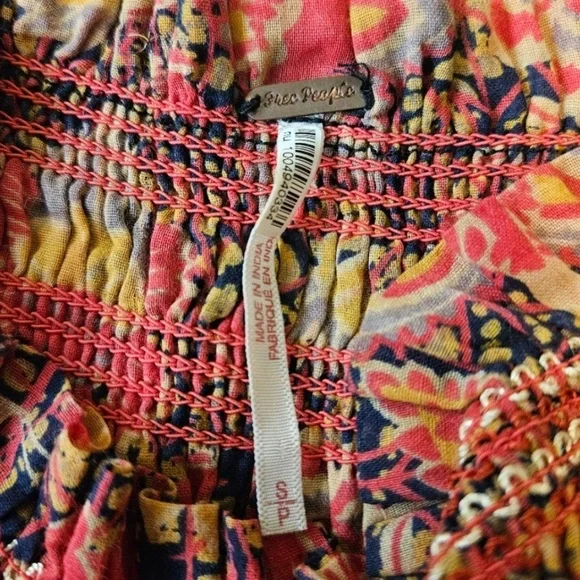 New FREE PEOPLE floral Getaway tiered maxi dress SZ SMALL - Picture 8 of 10